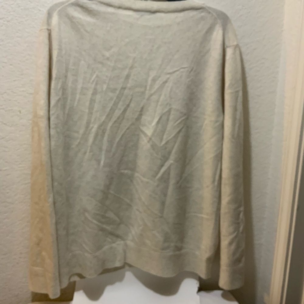 Vince Cashmere Weekend V-Neck Sweater in cream , Size L - Picture 5 of 8